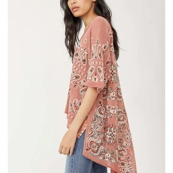 Free People No Matter What top, Moody Combo (dusty pink) size M - Picture 2 of 10